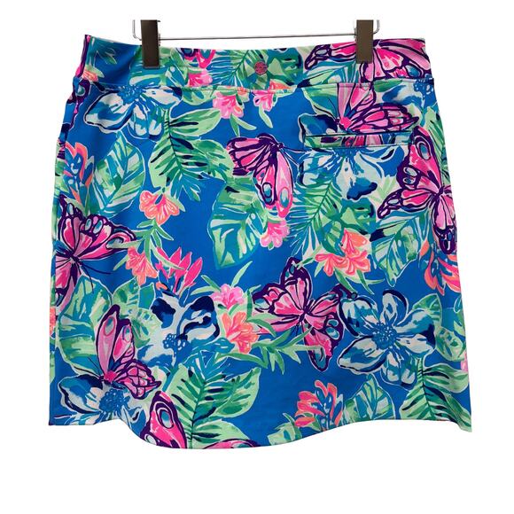 Lilly Pulitzer Luxletic Daphne Golf Skort Pundy Blue Isle Be Back Size 12 - Picture 3 of 10